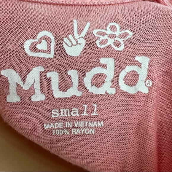 Mudd SMALL Pink Floral Cold Shoulder Short Sleeve Mini Dress - Picture 5 of 5